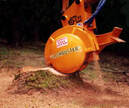 Stump grinding equipment being used for stump removal